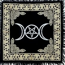 CRAFT KALA Tarot Altar Cloth Cards Divination Special Tablecloth Man Cave pegan Room Bar Home Wiccan Alter Cloths Witchcraft Tentacle Sun Card Table Tapestry Triple Goddess 18 X 18 INCHES