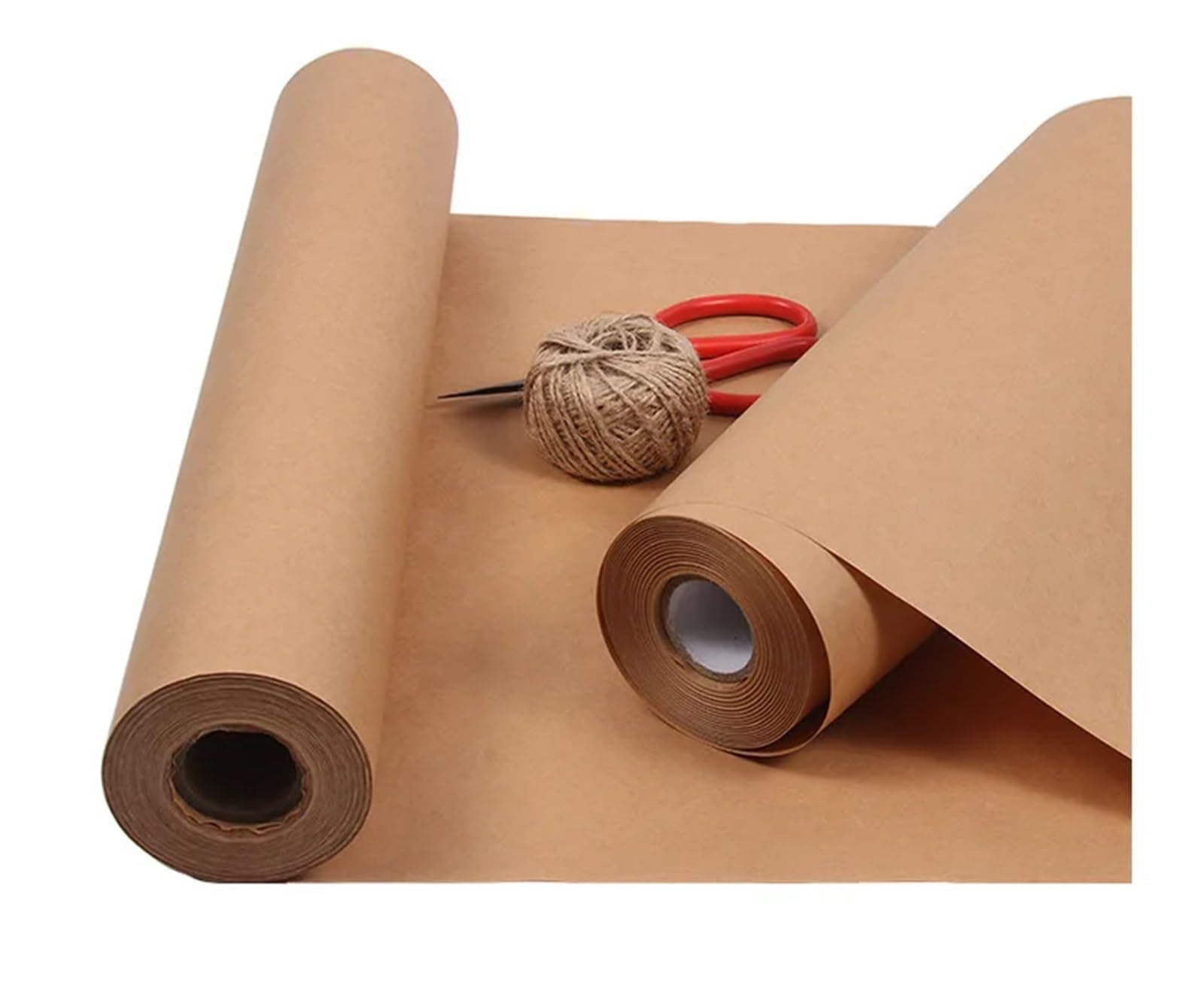 Geschenkpapier, 2 Stück, 10 m dicke, braune Kraftpapierrolle, umweltfreundlich, biologisch abbaubar, Geschenkverpackungen zum Basteln (Braun, 30 x 10 m)