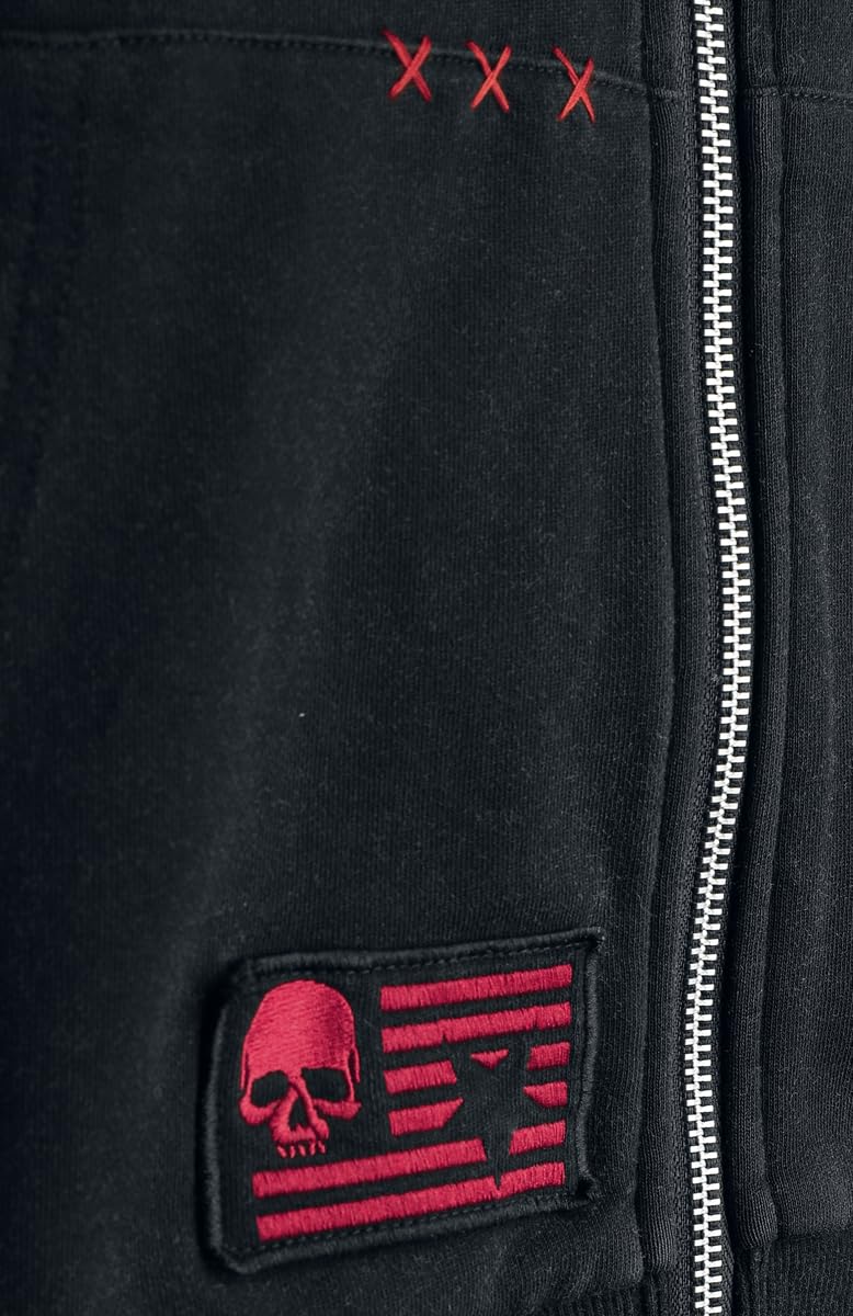 Rock Rebel by EMP Hombre Capucha con cremallera Original Sinners Chaqueta con capucha Gris