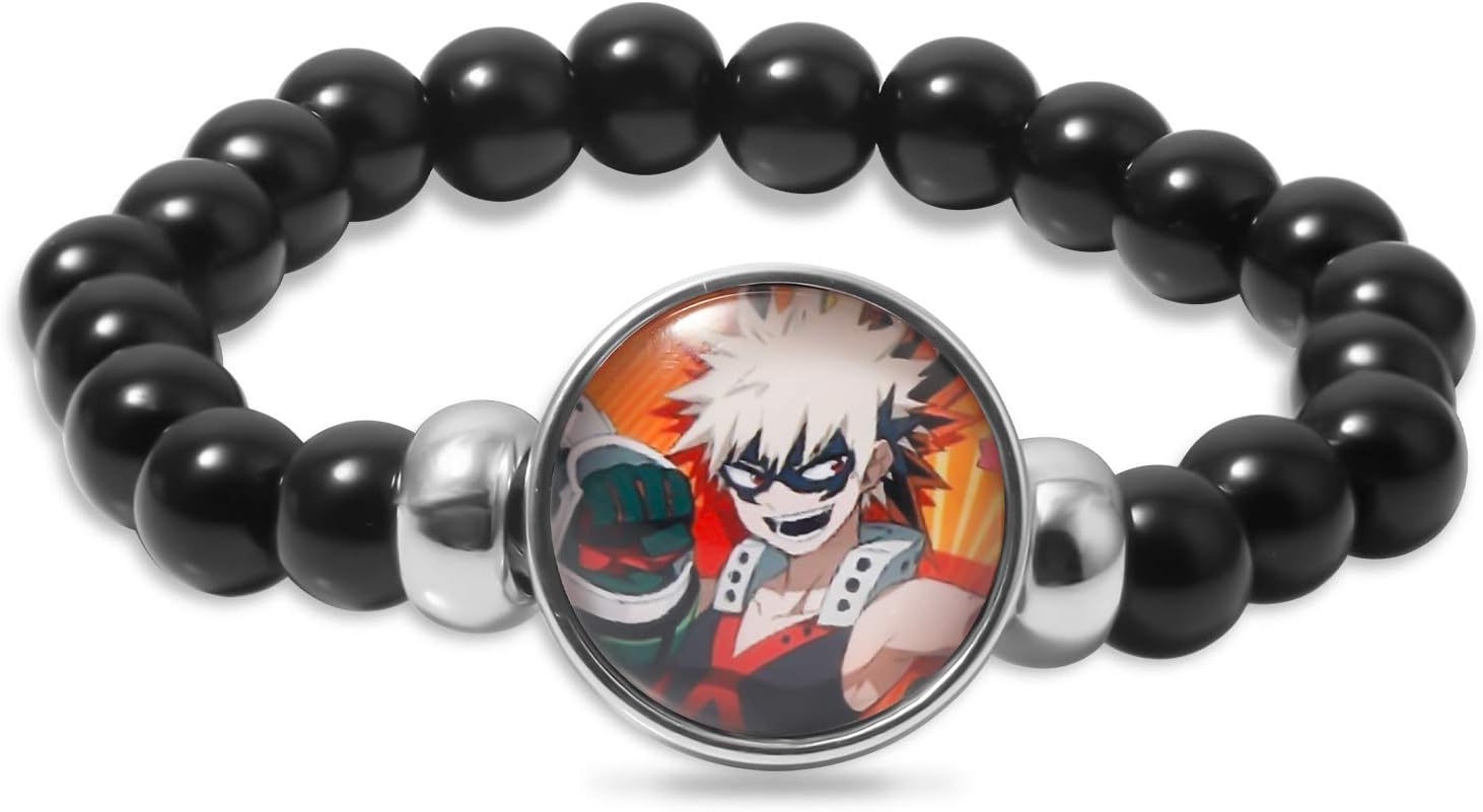My Hero Academia Anime Bracelet Bakugou Katsuki Todoroki Shoto Midoriya Izuku Gemstone Jewelry