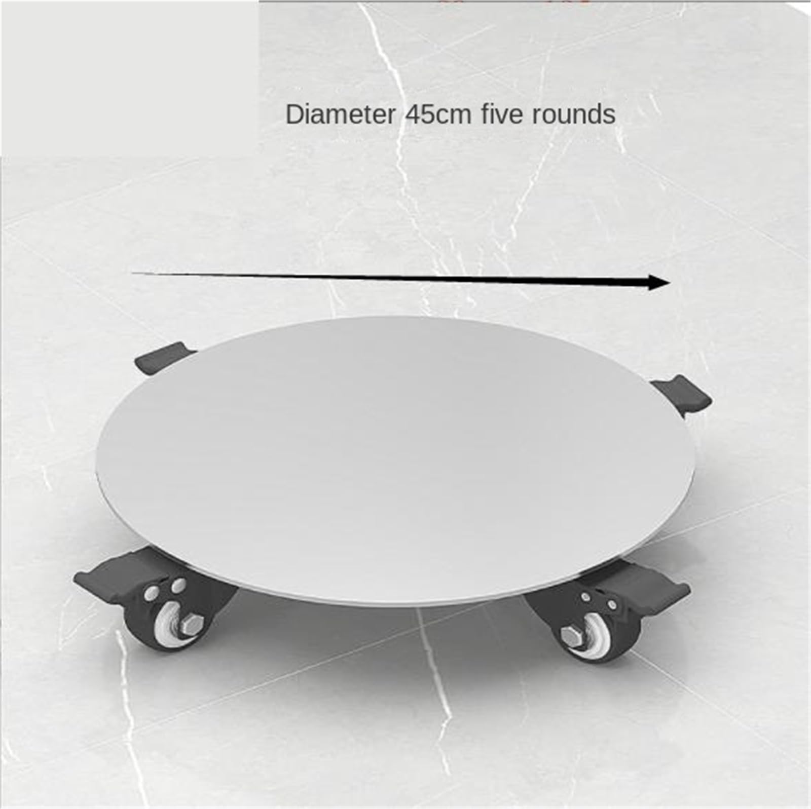 Carrello portavasi per Piante in Acciaio Inox con Ruote e Staffa Mobile, Adatto per Interni ed Esterni, Adatto per Attrezzi da Giardino.