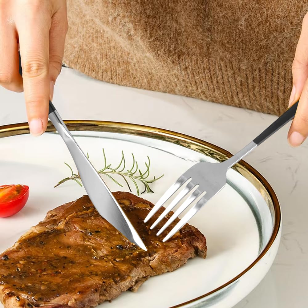 Set Posate Da Campeggio Da 4 Pezzi Con Custodia - Leggere, Lavabili In Lavastoviglie - Cucchiaio, Coltello, Forchetta Per Viaggi, Picnic, Ufficio