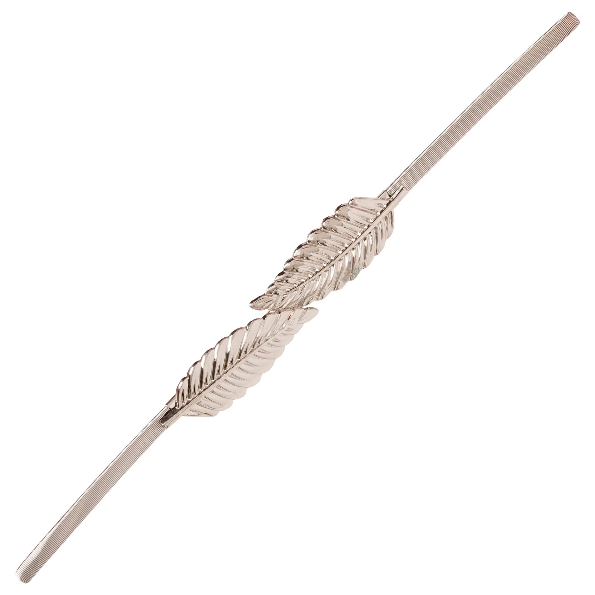 Ro RoxFeather Belt Annette Metal Leaf Elasticated Thin Chain Vintage Retro 50's