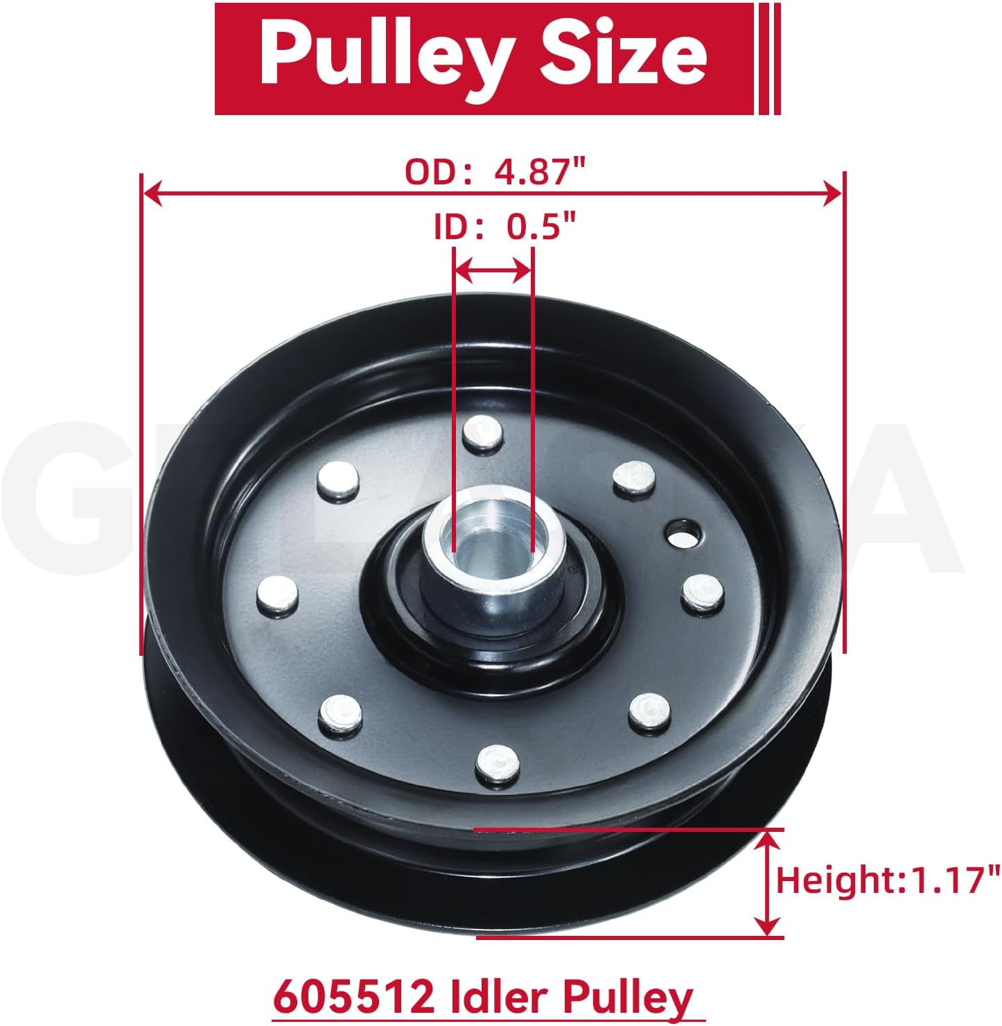 GELASKA 604231 Idler Pulley with 604219 Idler Pulley 605512 Pulley Replaces 603986 for Hustler Raptor SD 48, Raptor SD EX 48, Raptor 52, Raptor Limited 52, 937789 935825 939223 939165 938597 Mowers