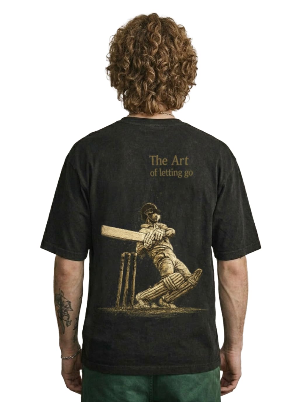 Mens Black Drop Shoulder Round Neck Half Sleeve Graphic Printed Tshirt | Sachin Tendulkar t Shirt | The GOD of Cricket-image-7