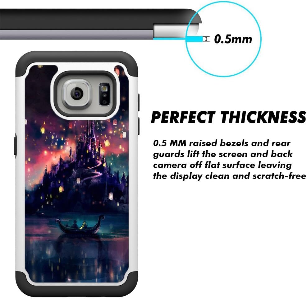 S7 Edge Case, Galaxy S7 Edge Cases, UrSpeedtekLive [Shock Absorption] Dual Layer Heavy Duty Protective Silicone Plastic Cover Case for Samsung Galaxy S7 Edge - The Lights