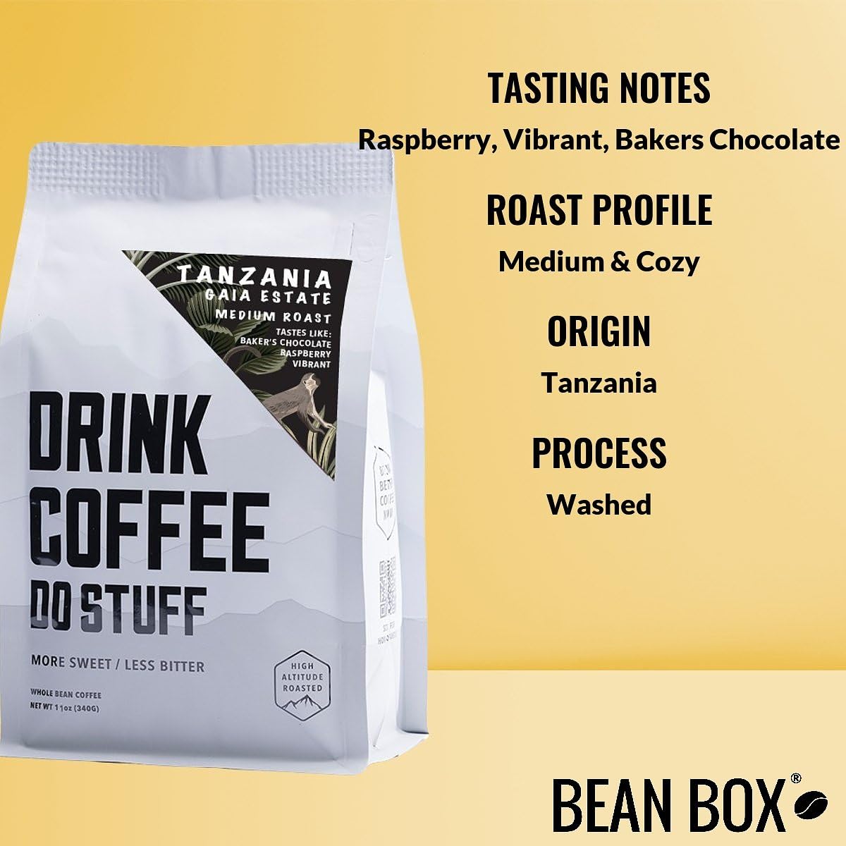 Tanzania Gaia Estate - Roasted by Drink Coffee Do Stuff - Freshly Ground Coffee - 2 Pound Bag