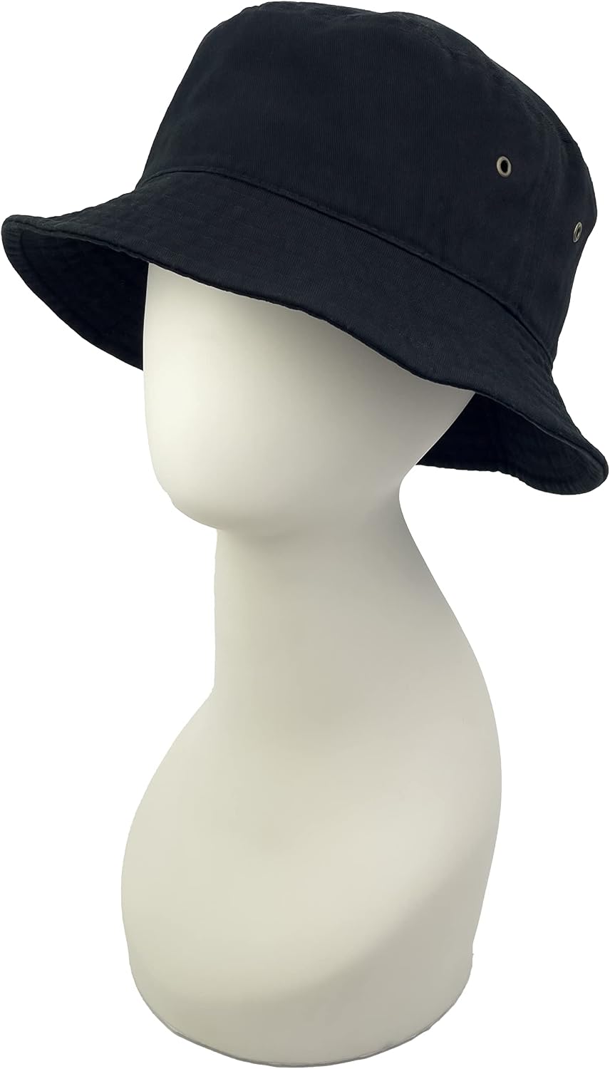 Utmost Bucket Hat 100% Cotton & Denim Lightweight Packable Outdoor Summer Beach Fishing Sun Hat(L/XL, 1pc Black)