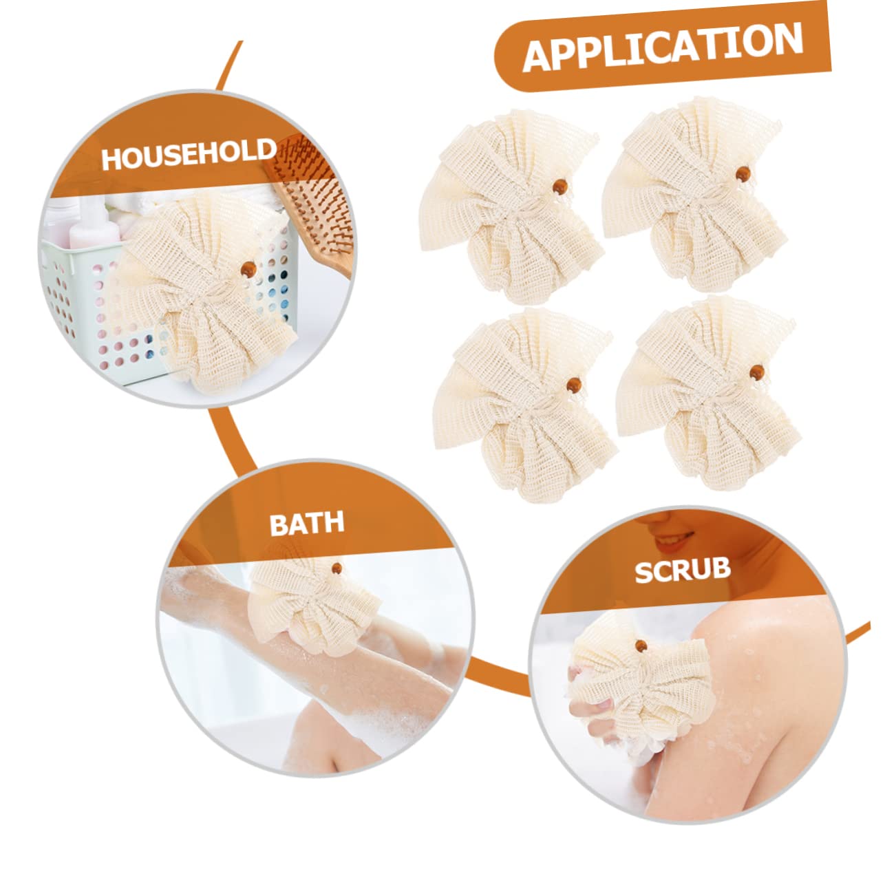 minkissy 2 Juegos de Esponjas Exfoliantes de Lufa para Baño Esponjas Naturales para (4 Unidades)