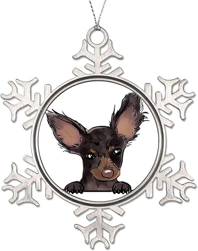 Miniatura 7 de Juguete ruso Terrier Decoración de árbol Adornos Acuarela Peeking Perro Mamá Mascota Decoración de Navidad Regalo Amante de Perros Regalo Regalo de