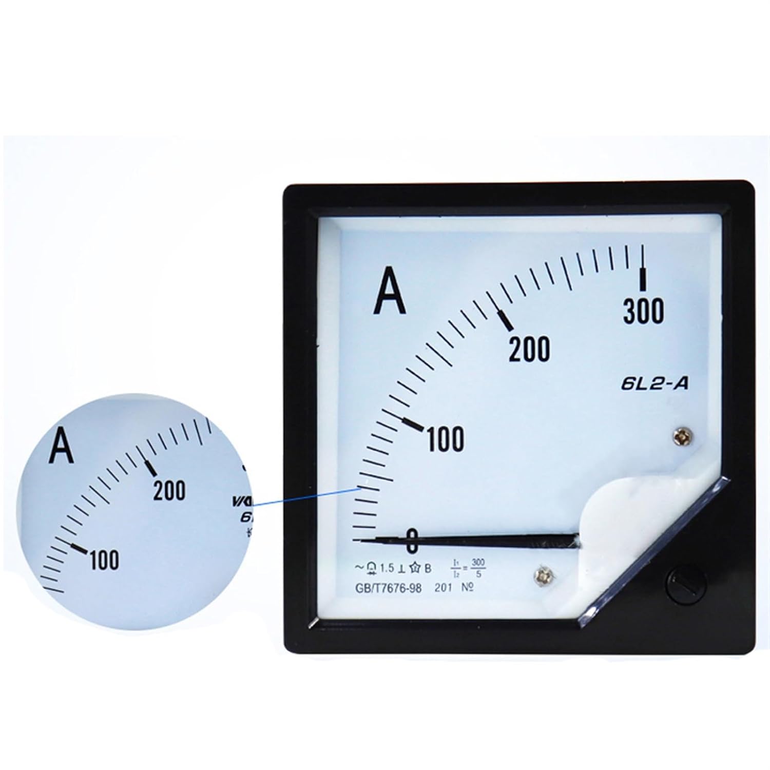 6L2-A 5A 10A 15A 20A 30A AC Direct Analog Meter Panel AMP Current Ammeter Gauge Pointer Ammeter 80 * 80MM Amperimetro AC 1Pcs Voltmeter (Size : 15A)