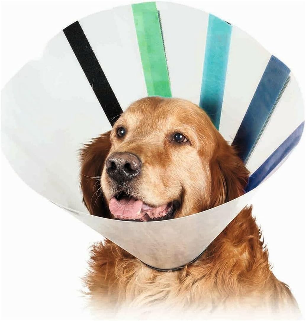 KVP EZ Clear Dog Recovery Collar, L Size Fits 13" to 16" Neck/9.25" Depth