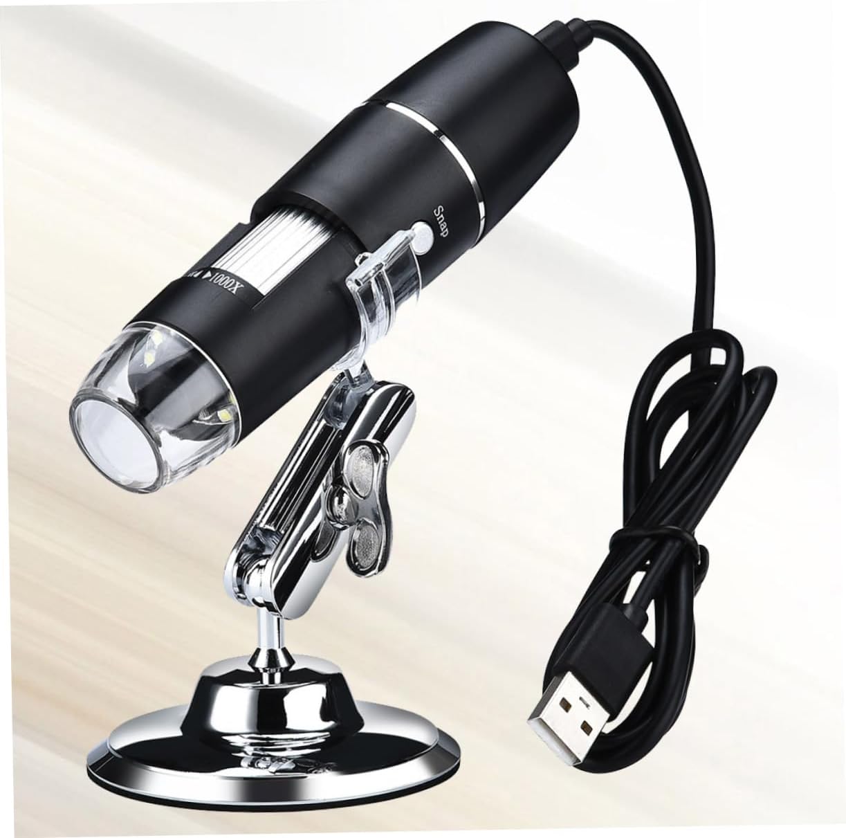 USB Digital Microscope Handheld Magnifying Glass Portable for Phone Led Flexible Magnifier