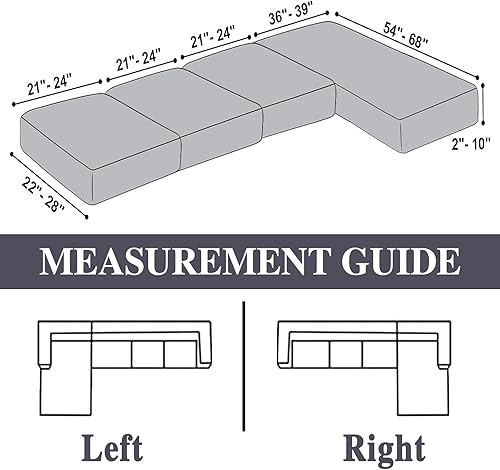 Miniatura 6 de Funda de Cojín de Sofá Funda de Cojín de Asiento Funda Elástica para Sillón Fundas Separadas para Sofá Seccional Protector de Muebles (1 Pieza para