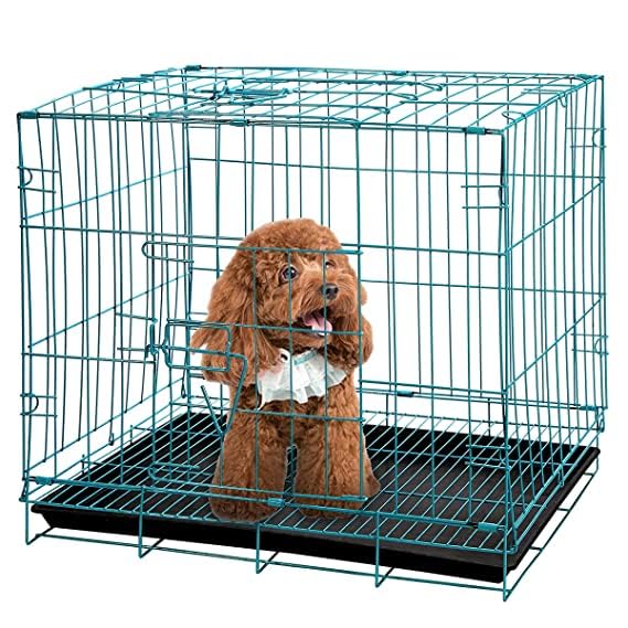 DRK Shopmart Single-Door Folding Metal Dog Cage With Paw Protector Easy To Move With Removable Tray Iron Cage For Dog & Rabbit 18 Inch Silver Blue Color (B0CHRY2YMF) Amazon Price History, Amazon Price Tracker