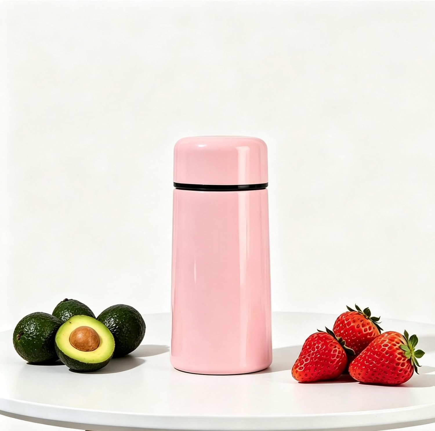 Mini Stainless Steel, 5 oz Cute Water Bottle,MINI Flask, Pocket Coffee Bottle,Small Thermal,Mini Tumbler, Portable Pocket Size for Travel, Office, Daily Use (Pink) image 2
