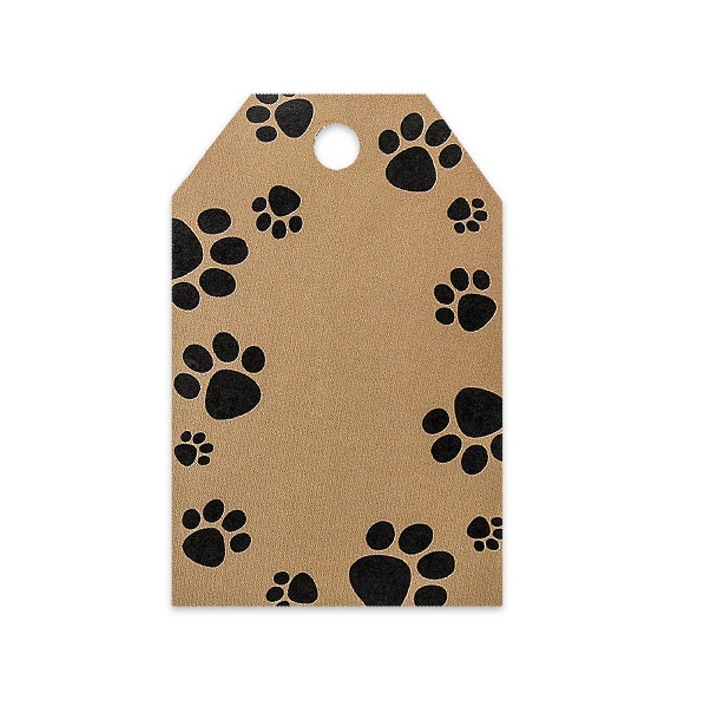 Paw Print Kraft Gift Tags - 2 1/4 x 3 1/2 - 50 Pack : Amazon.in: Home ...