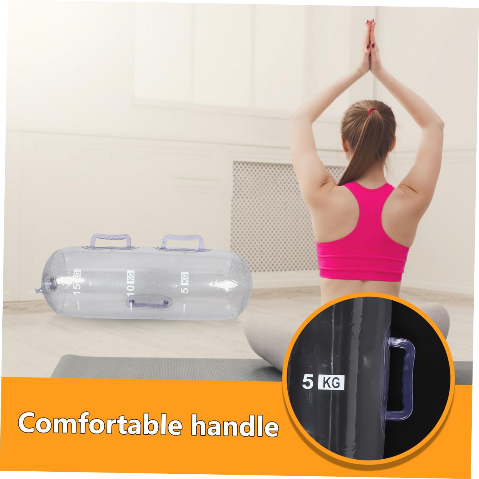 UPKOCH Bolsa de Pesas de Agua Ajustable para Fitness en Casa Material PVC Portátil para Entrenamiento de Fuerza y Ejercicios de Brazo en Gimnasio Doméstico