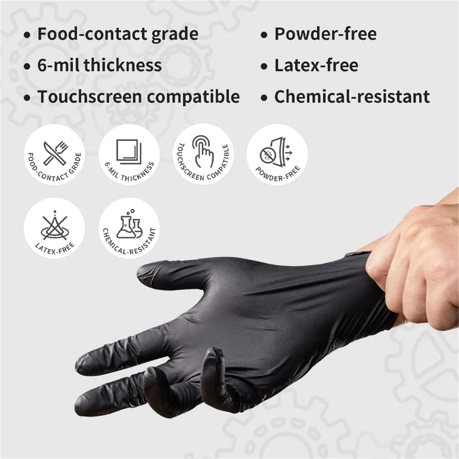 Genérico 20, 50 o 100 PCS Guantes de Nitrilo Negros y Rosados, Multiusos for Limpieza del Hogar y Cuidado Personal(Pink 50PCS,M)