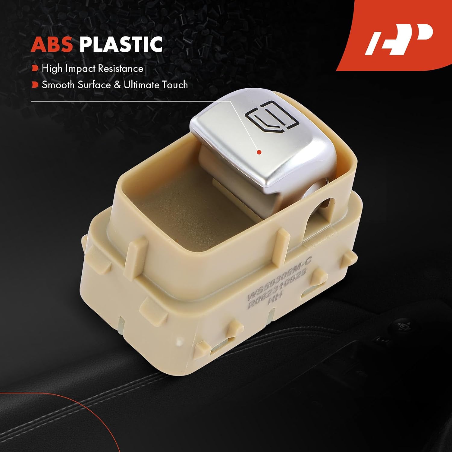 A-Premium Single Power Window Switch Compatible with Mercedes-Benz W213 Series E200 2017-2020, E250 E300 2017-2019, E350 2020, E400 17-18, Beige (Color), Front Right or Rear Side, Replace# 2139050309