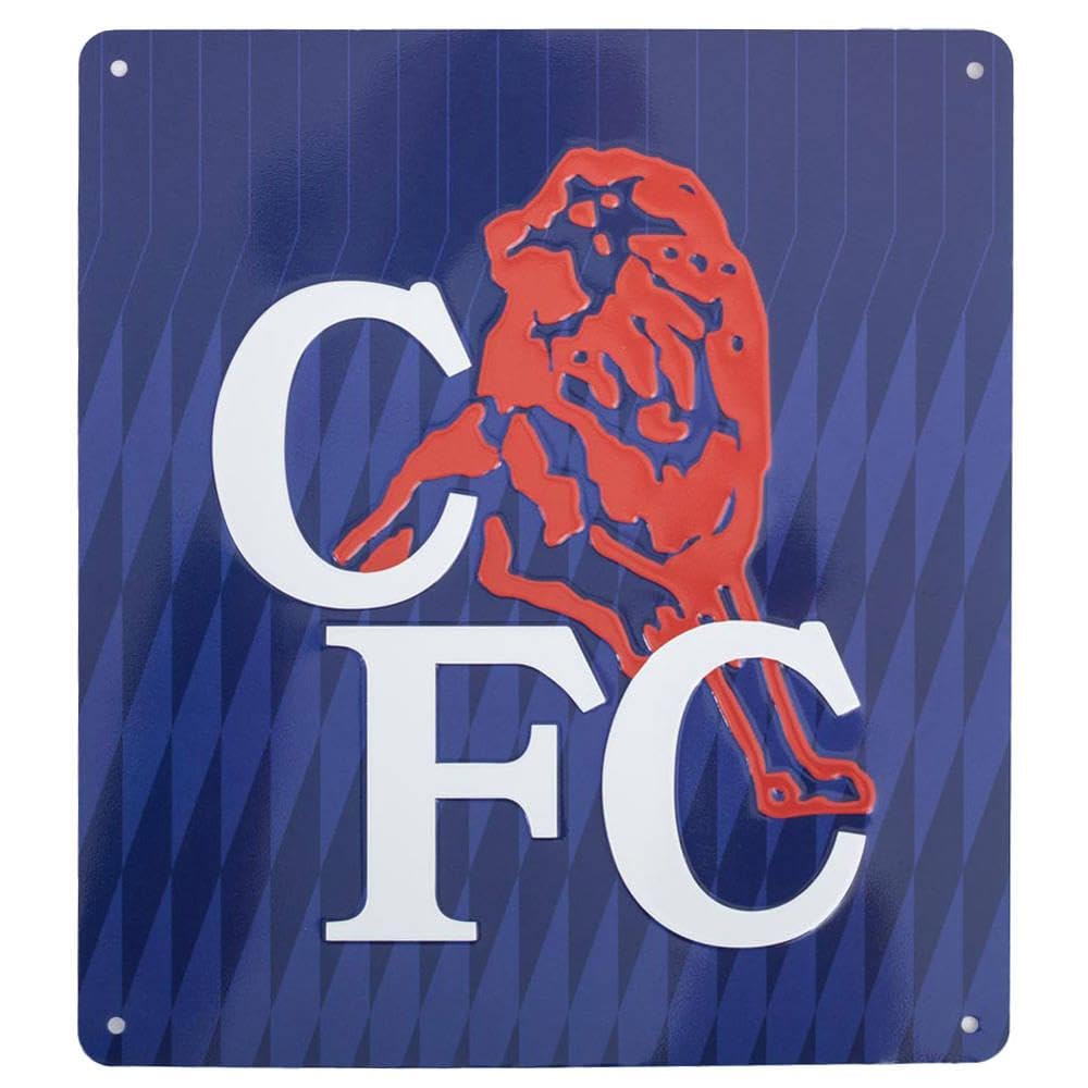 Chelsea FC 1990 Retro Plaque (One Size) (White/Blue/Royal Blue)