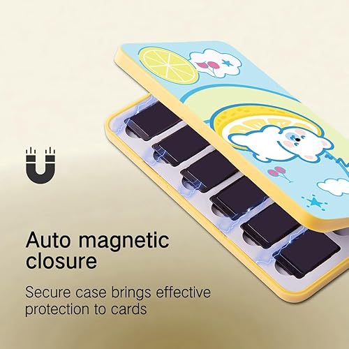 Vista 39 de PERFECTSIGHT 48 Switch Game Card Case for Nintendo Switch OLED Switch Lite, Cute 48 Game Holder Cartridge Case for Game Cards and SD Cards, Kawaii