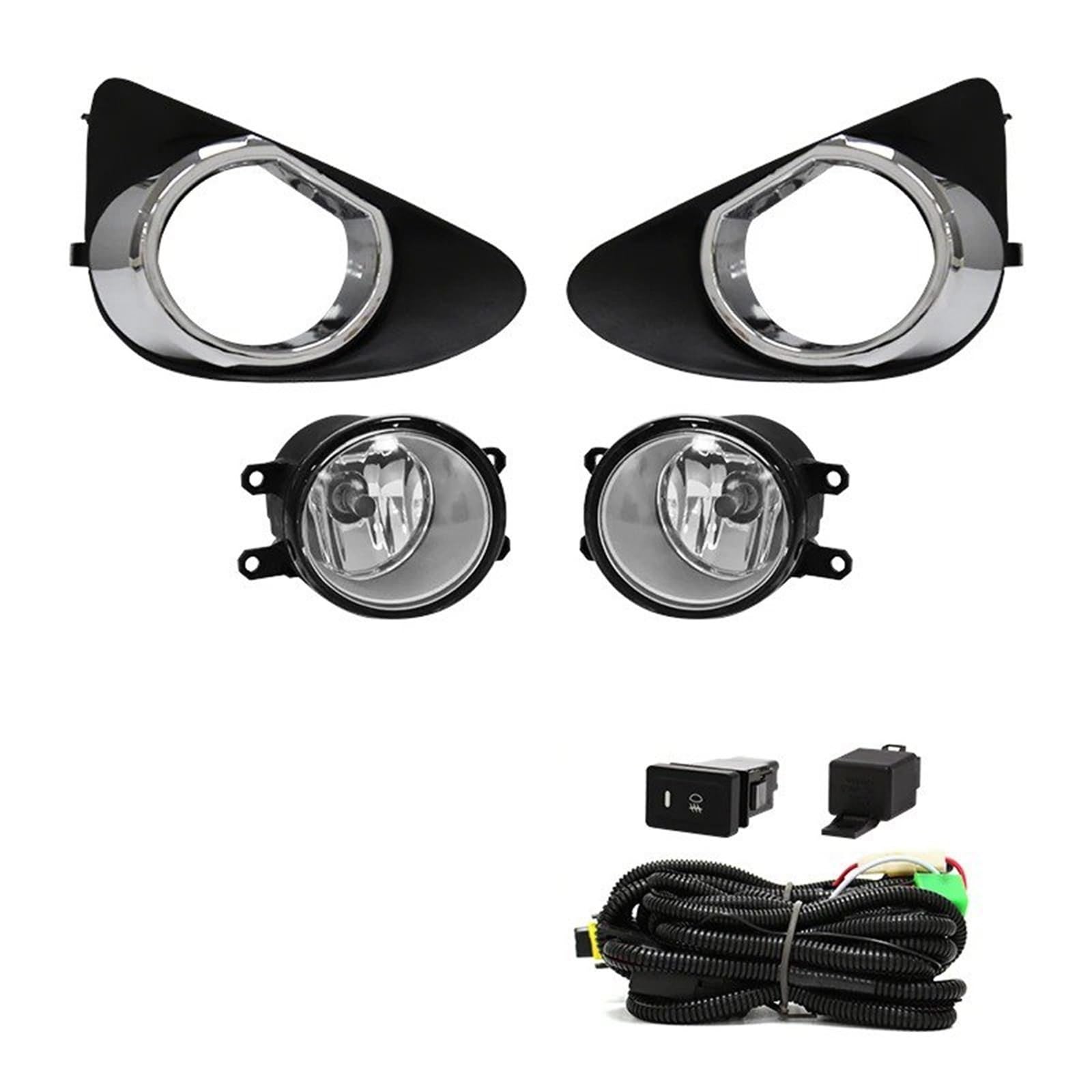 Anteriore Fendinebbia Per Toyota Per Yaris Hatchback 2012 2013 2014 Fendinebbia A LED Luci Di Marcia Diurna Luce Diurna DRL Bianco Giallo Impermeabile Anteriori Fendinebbia(Halogen)