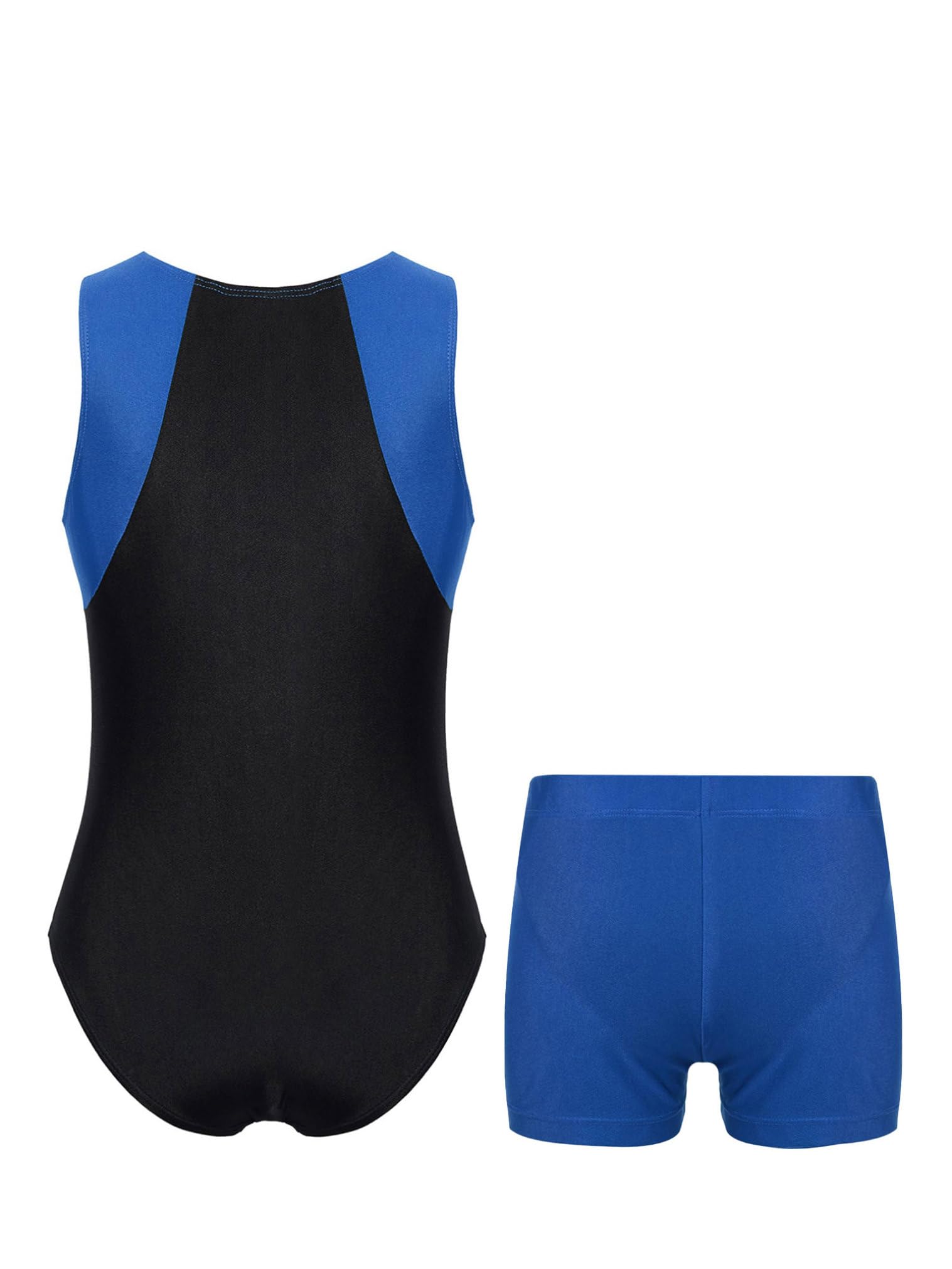 JEATHA Maillot Ballet Niño Leotardo Gimnasia Ritmica con Pantalones Cortos Maillot Elástico Conjuntos Deportivos Mono De Deportivo Fitness Yoga