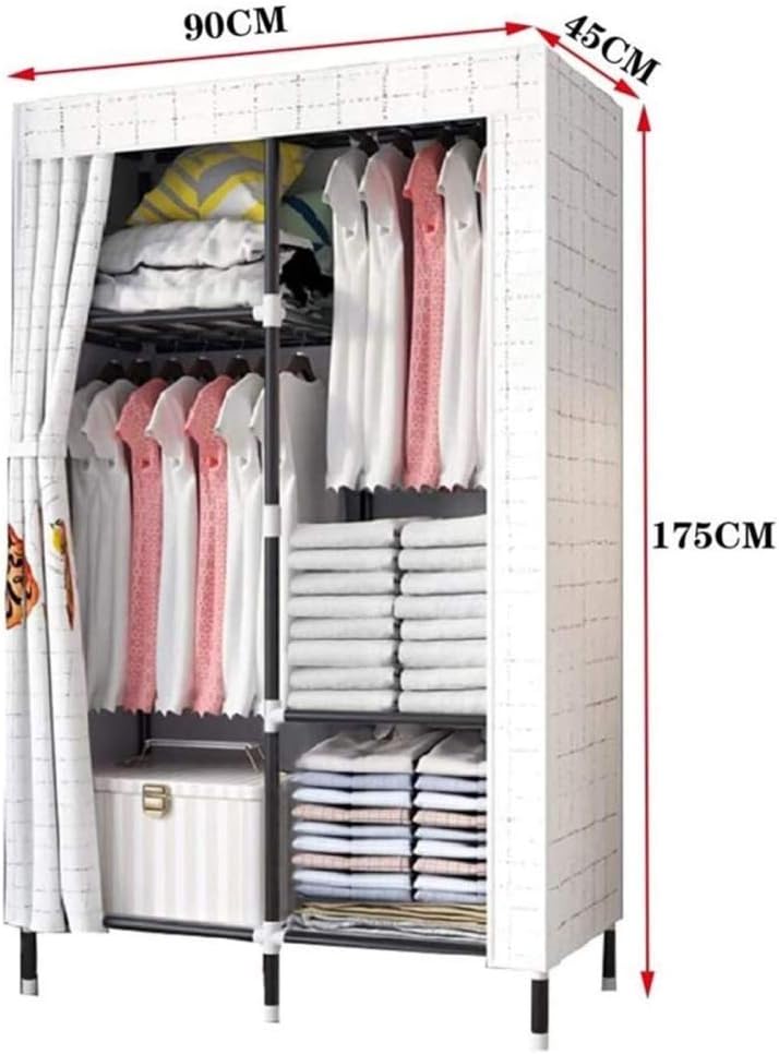 Clothes Closet Fabric Wardrobe Portable Closet Wardrobe Quick and Easy to Assemble Extra Strong and Durable, Used to Store Clothes, Shoes, Toys,A