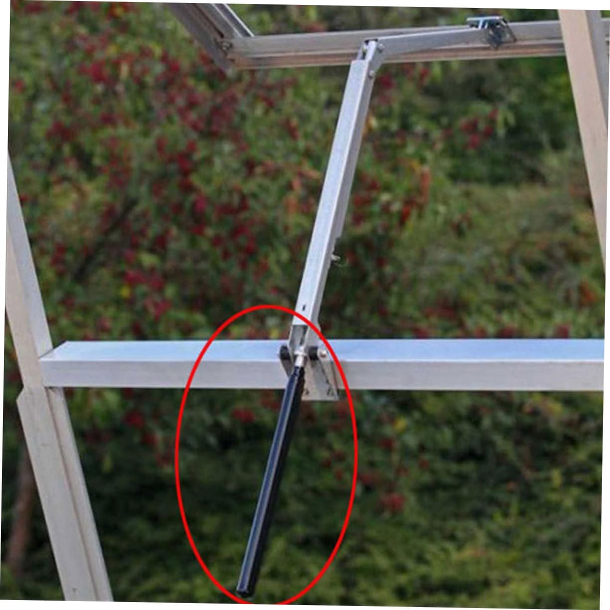 Kisangel Greenhouse Auto Vent Opener Galvanized Sheet Aluminum Vent Cylinder Window Opener Greenhouse Window Opener Vent