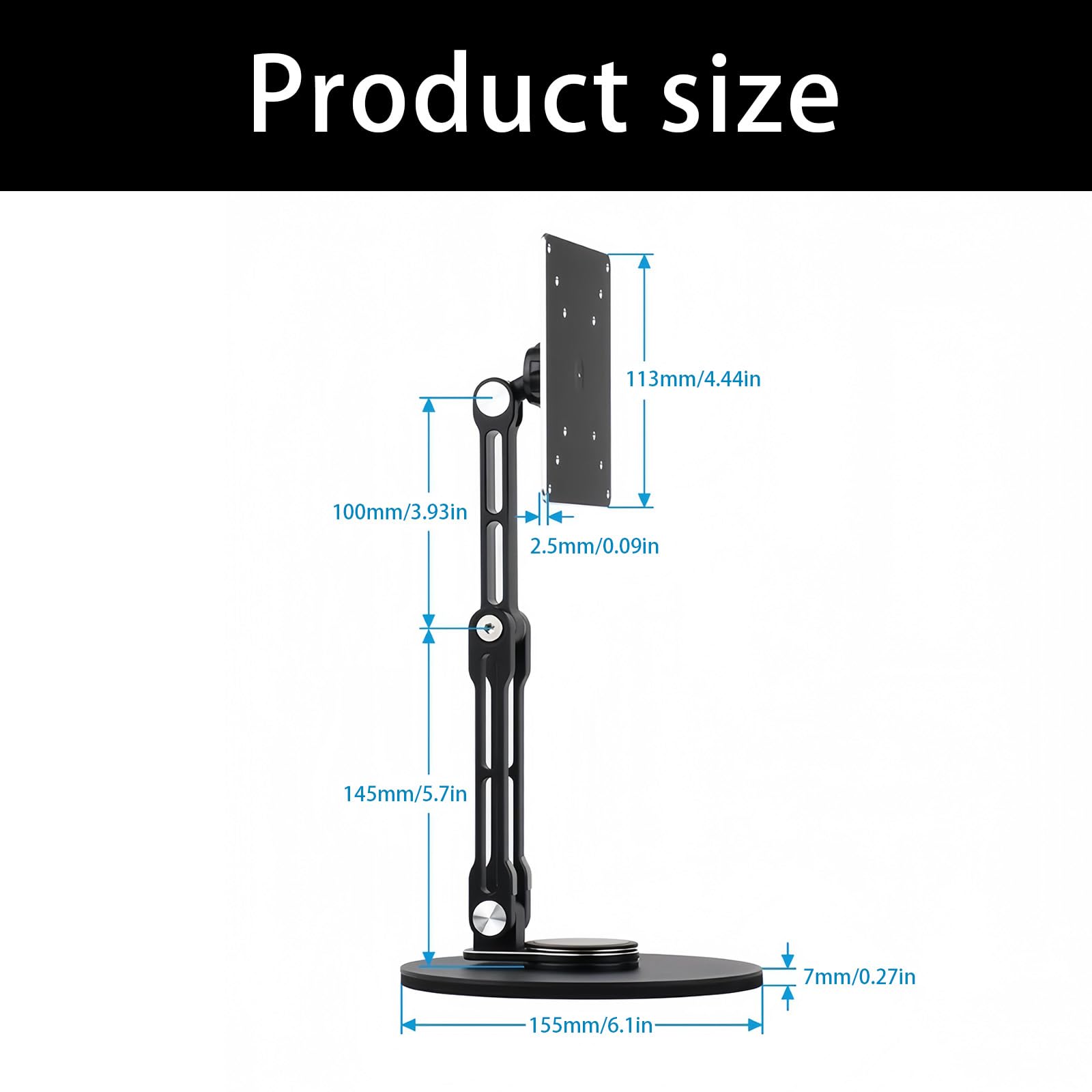 Supporto per Tablet Supporto per Desktop Girevole a 360 Gradi per Ufficio Comodo Supporto per Display Mobile per Giochi Braccio per Monitor Rotante Regolabile Ricambio
