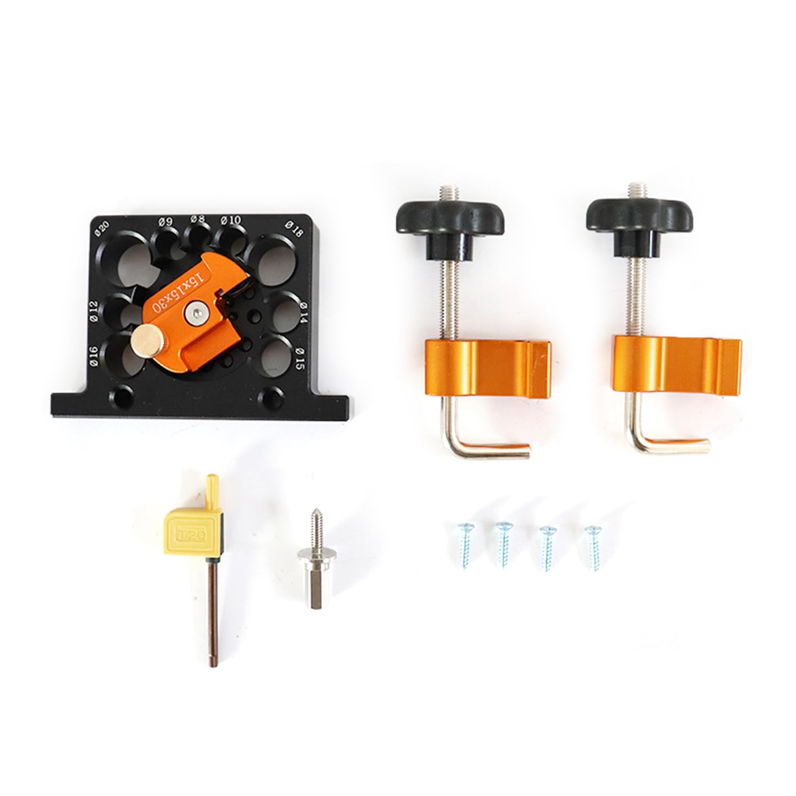 Buxuaaaa Dowel Maker Jig Cutter Plate 9 Hole Aluminum Alloy Drill Attachment Suitable For Woodworking Projects Woodworking Auxiliary Tool