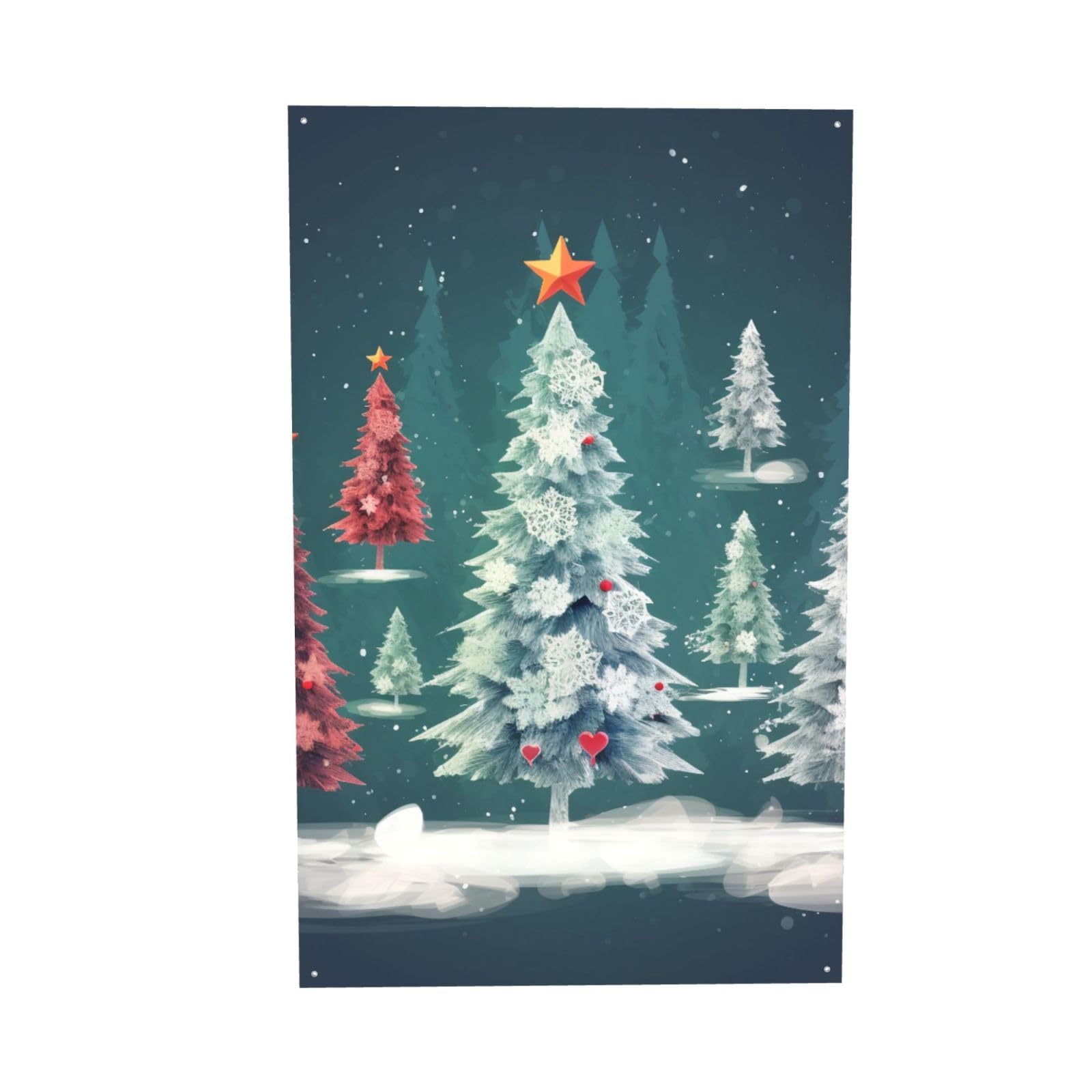 Bannière arbres de Noël pour décoration de fête et jardin intérieur