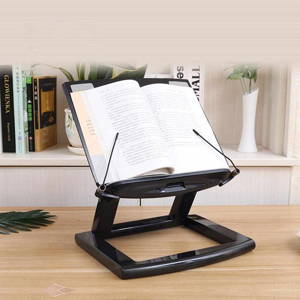 Supporto for Notebook for Computer Portatile Nero Pieghevole, Altezza Regolabile da 3 a 14 cm, Stand e titolari di Lettura dell'angolo Regolabile, Riser da Laptop in Metallo