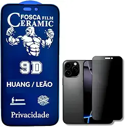 Película Protetora Cerâmica Fosca Privacidade iPhone X 11 12 13 14 15 16 E PRO MAX Proteção Total, Anti-Risco, Anti-Espião e Não Deixa Marca De Dedo Na Tela (13/13PRO/14/16E)