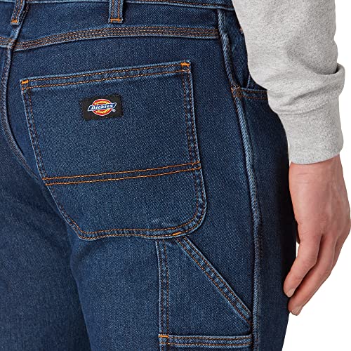 Dickies Men's Warming Temp-Iq Denim Carpenter Jeans, Stonewashed Indigo, 34W X 32L #TOP3