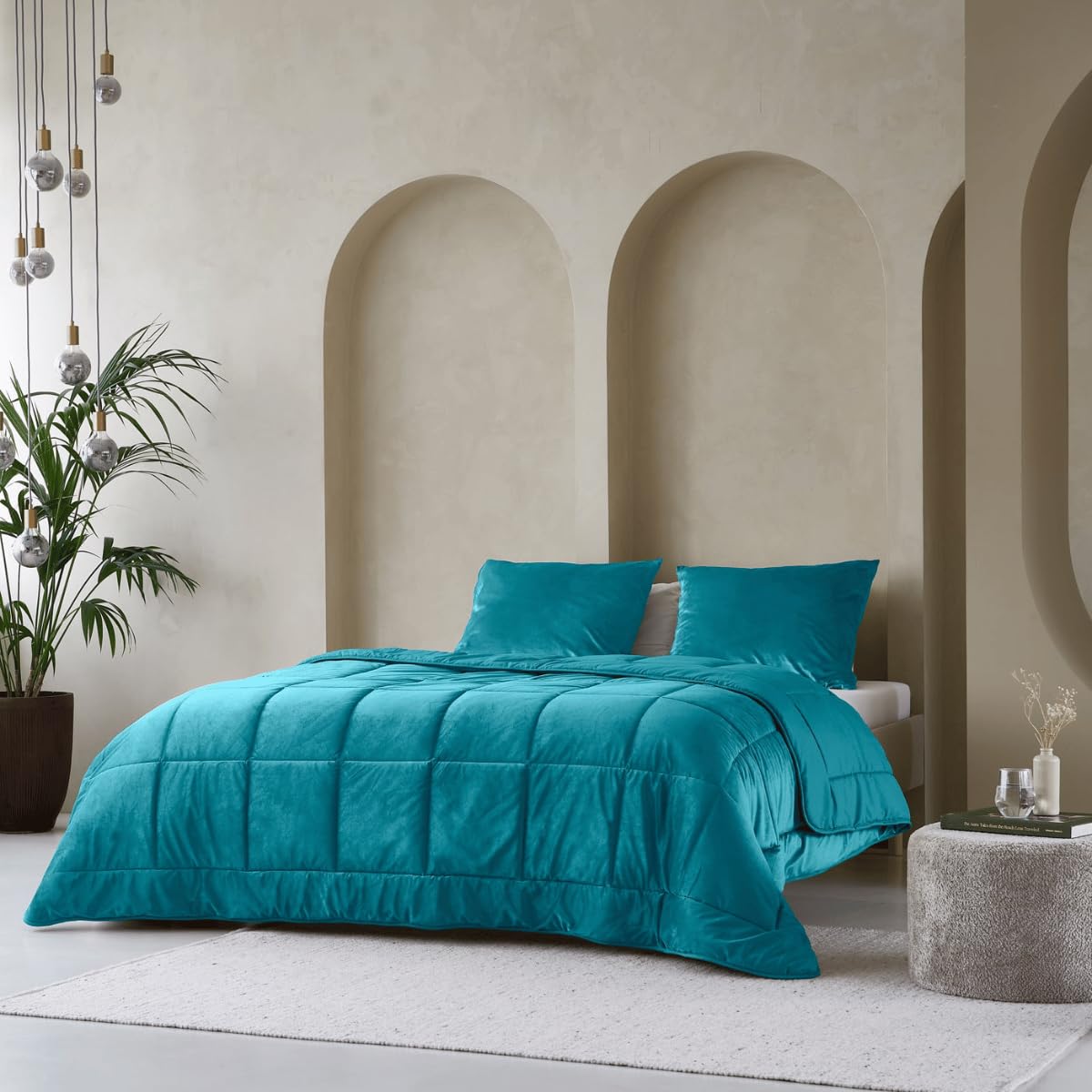 Zelesta Velvetbed Bettdecke - Waschbare bettdecke ohne Bezug - Samtstoff Bettwäsche - Winterdecke und Sommer-Bettdecke - Duvet - 4 Jahreszeiten - Anti-Allergene Steppdecke