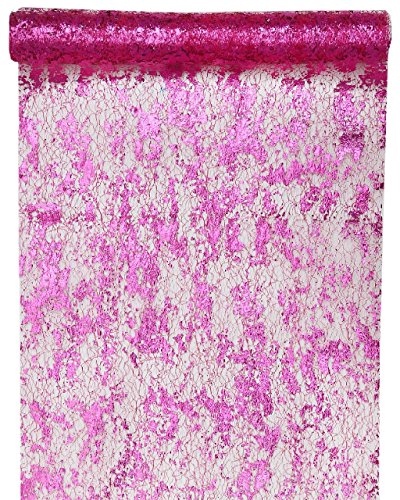 Santex 4721 Chemin de Table Fantaisie Brillant Polyester Fuchsia