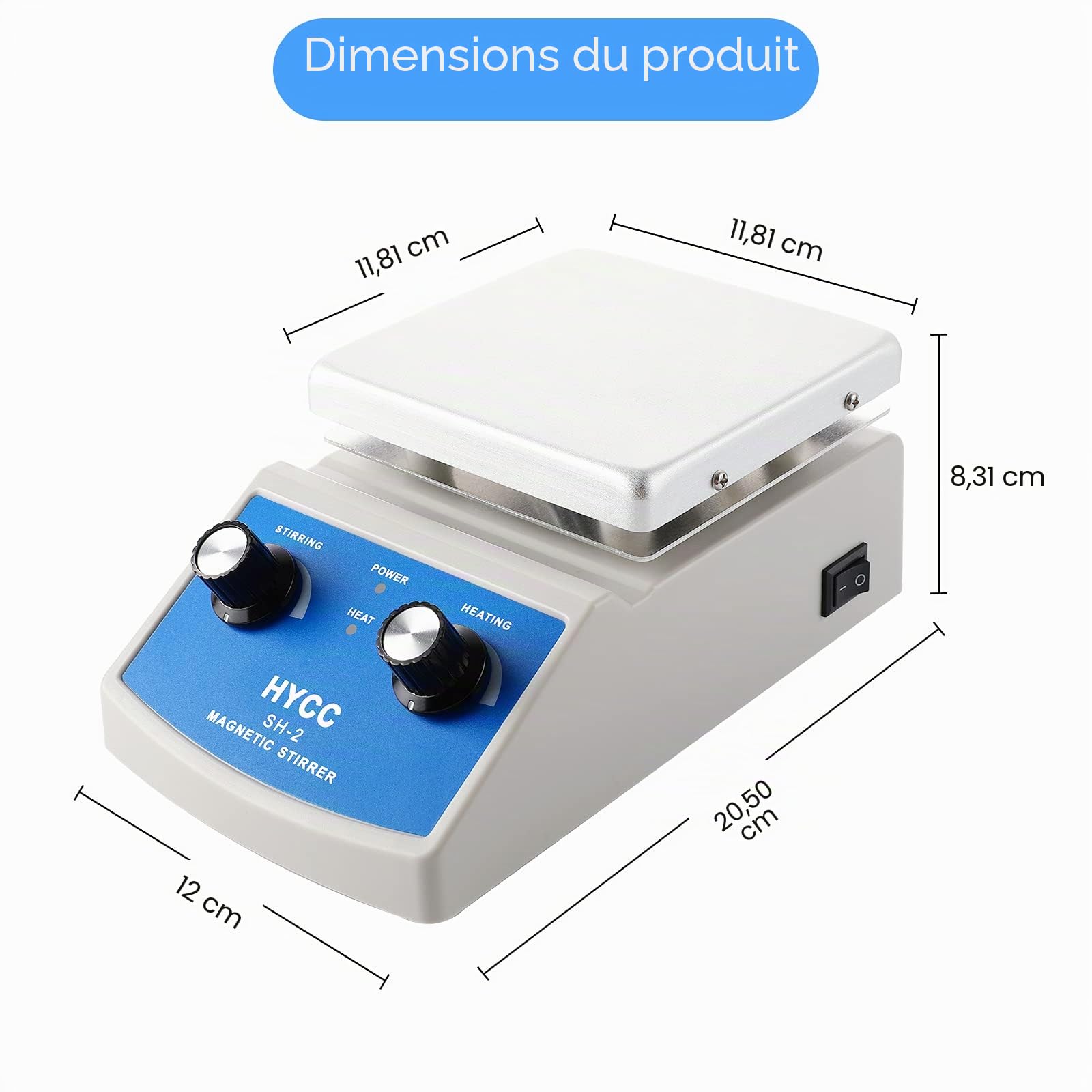 HYCC SH-2 Agitateurs Magnétiques Chauffant