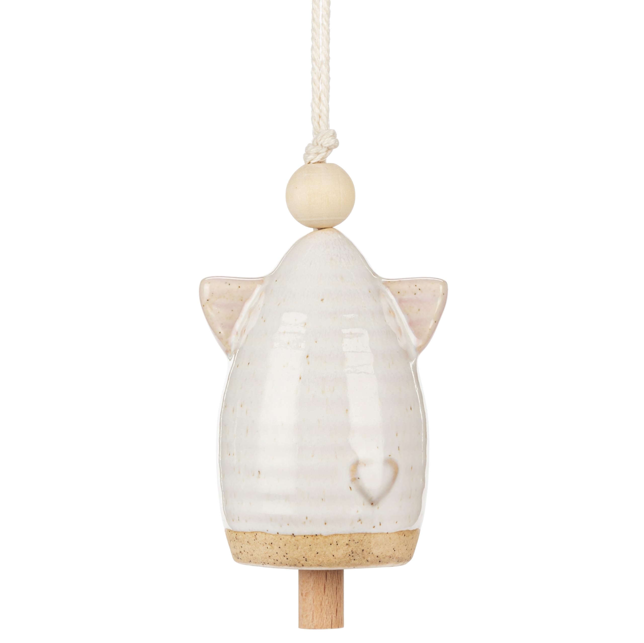 Cloche d'ange DEMDACO Love en grès ivoire le cadeau symbolique idéal à suspendre
