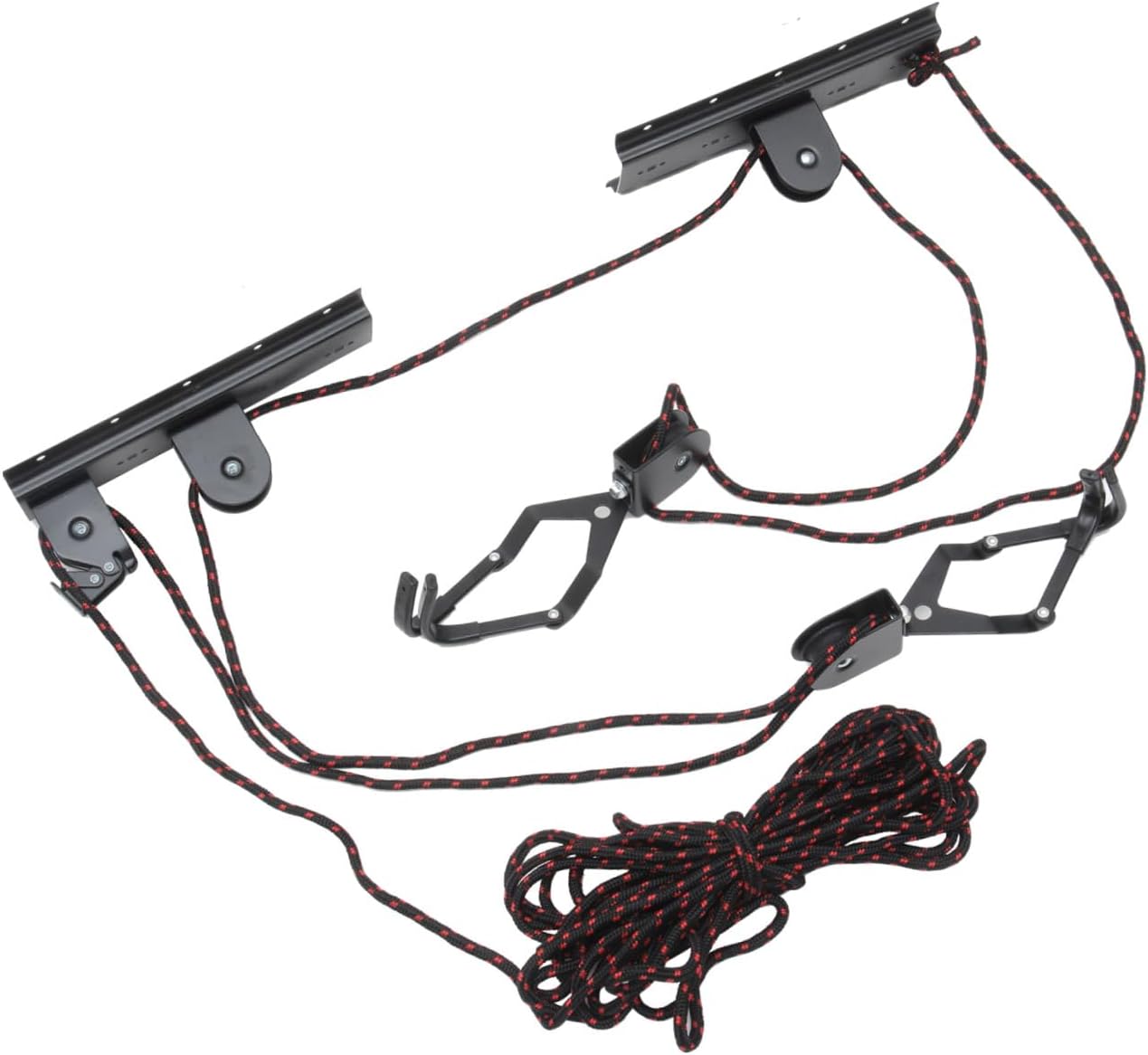 Mikinona Ceiling Bike Hanger Wall Mount Bike Hoist Lift Rack for Garage Indoor Bicycle Storage Smooth Surface for Road Easy Installation Space Saving Random Color