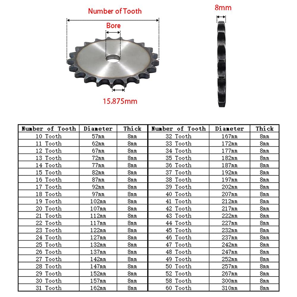 1 Uds 26-38 dientes A3 acero 10A transmisión de cadena piñón plano rodillo de cadena paso de engranaje 15.875mm rueda dentada Industrial(35 Teeth)