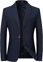 Tailored Jacket, Men's, Autumn, Spring, Plain, Business Casual, Suit, Jacket, Men's, Blazer, Lightweight Coat