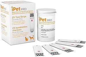 iPet PRO Blood Glucose Test Strips (25ct, pettest advocate test strips)