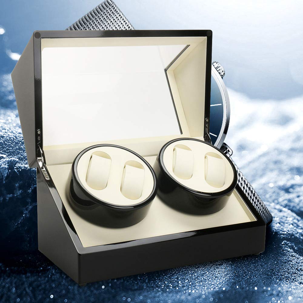 Uhren-Display-Boxen, 4+0 Uhrenkasten, Aufbewahrungsboxen für Uhren, Uhrenbeweger Uhren Vitrine Automatikuhren Watch Winder Uhrenbox Schmuckschatulle Uhrendreher Box für Uhrenshop Sammler Geschenk