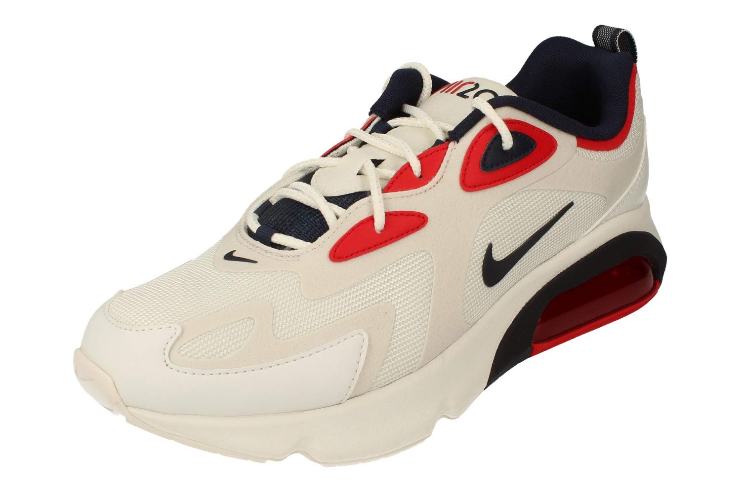 nike white and blue air max 200 trainers