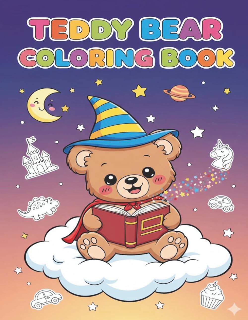 Teddy Bear Coloring Book: Fun & Cute Coloring Pages for Kids 4-8