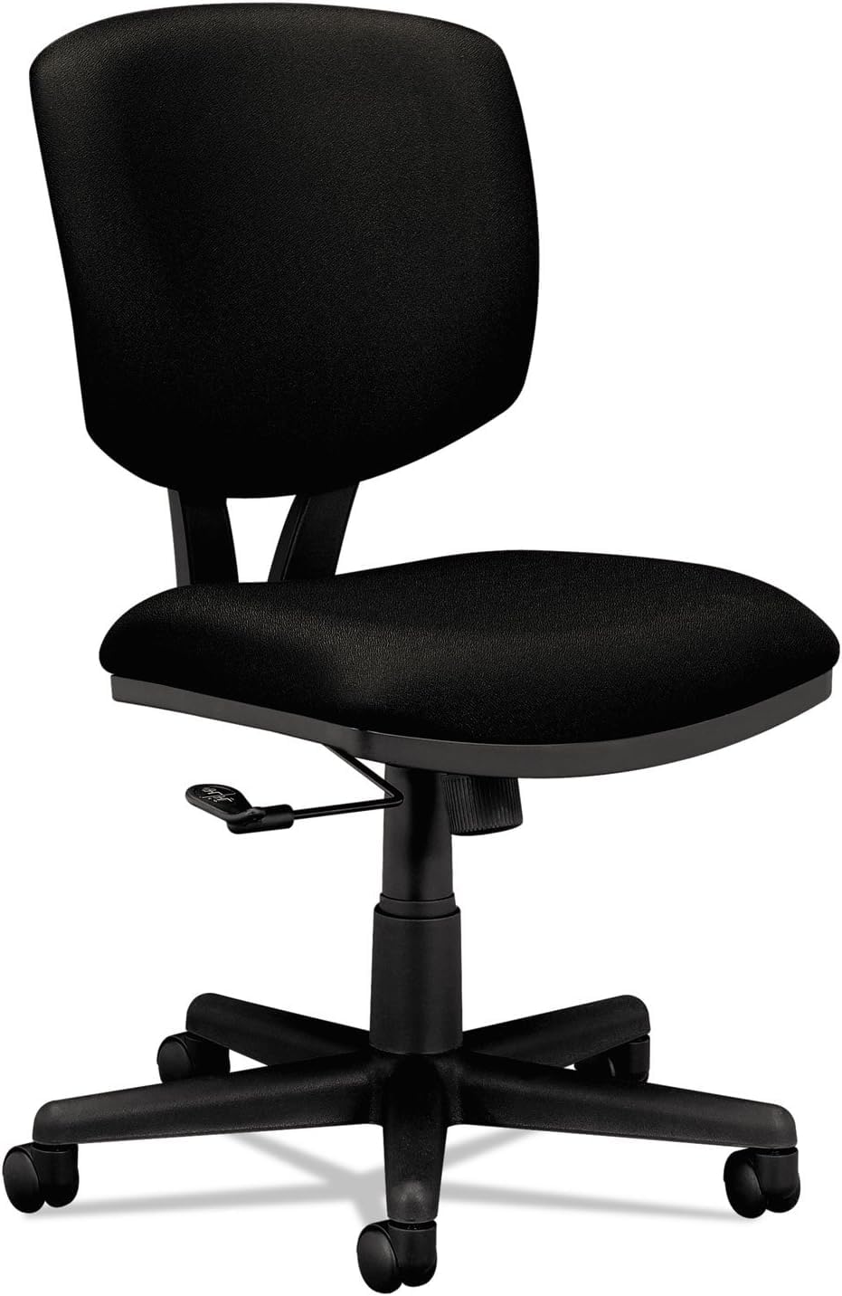 HON Volt Armless Office Chairs with Wheels Ergonomic Adjustable Center-Tilt Recline Fabric Back and Seat Swivel Desk Chair