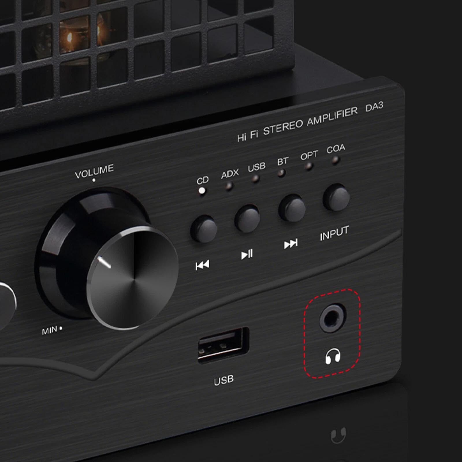 Nobsound wzmacniacz lampowy HiFi, odbiornik Bluetooth, adapter koncentryczny/optyczny, odtwarzacz U-Disk, wzmacniacz audio do głośników pasywnych/PC/TV