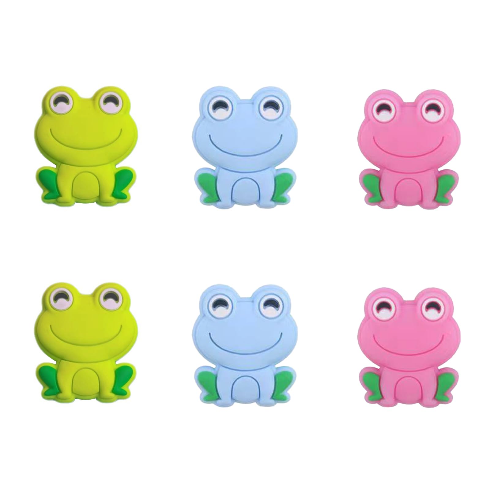 6pcs Knitting Needle Stoppers, Small Silicone Knitting Needle Point Protector Colorful Frog Needle Tip Cap Stitch Stopper Protector Cover Knitting Accessories for Knitting Needle, SATONBEYI
